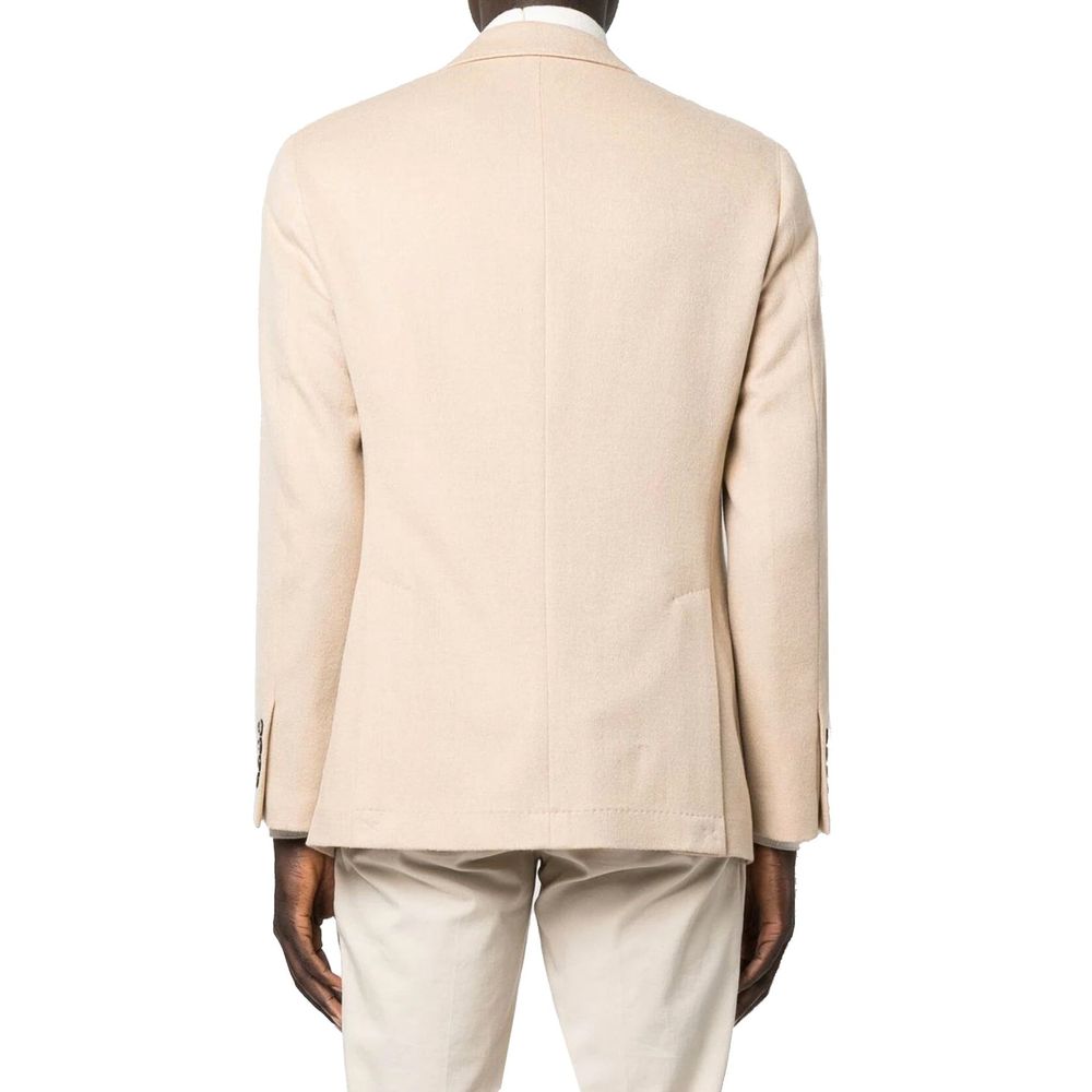Brunello Cucinelli Beige Wool Coat for Men