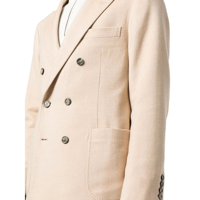 Brunello Cucinelli beige wollen jas