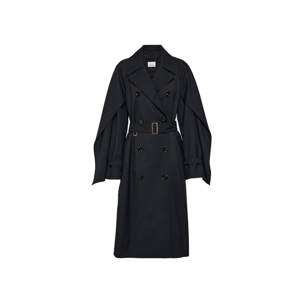Burberry Black Polyester Coat for Women