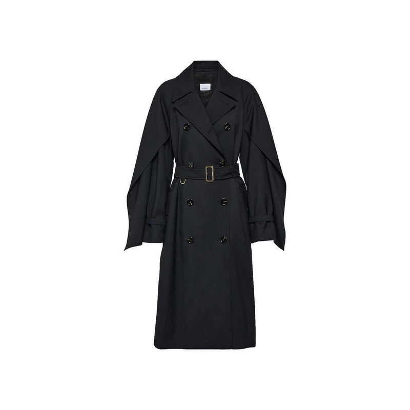 Burberry Black Polyester Coat for Women