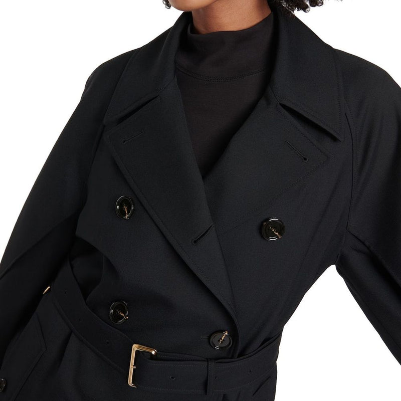 Burberry Black Polyester Coat for Women