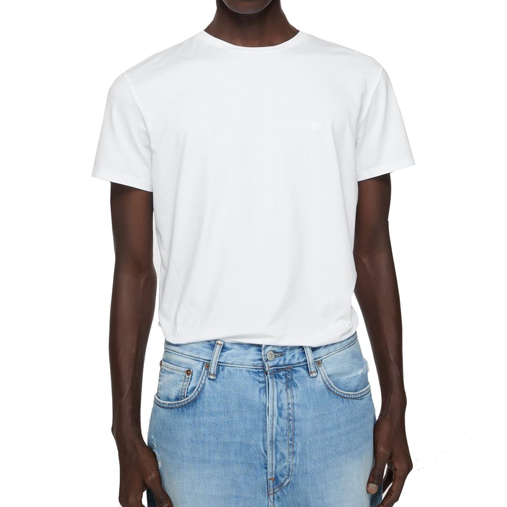 Acne Studios White Cotton T-Shirt for Men