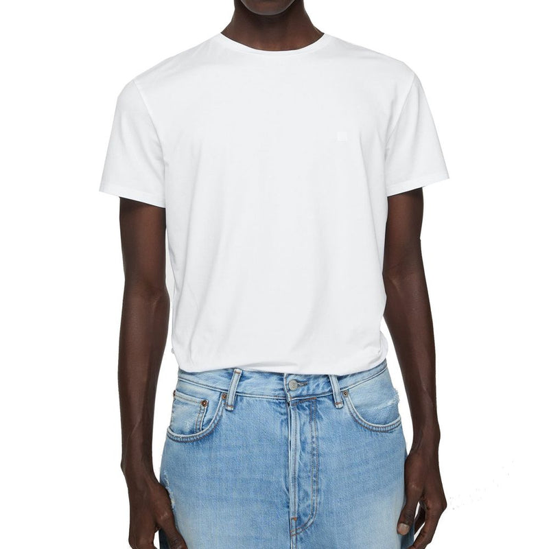 Acne Studios White Cotton T-Shirt for Men