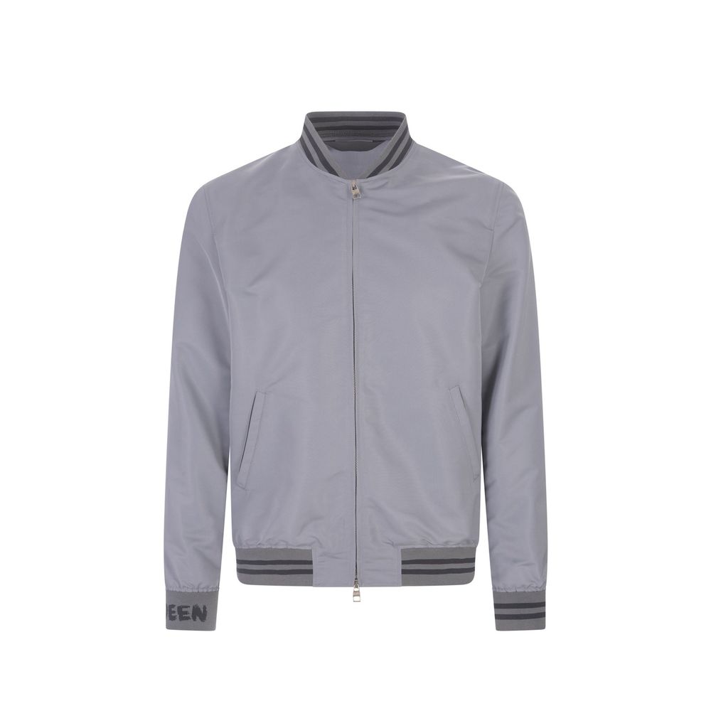 Alexander McQueen Grijze Polyester Bomber