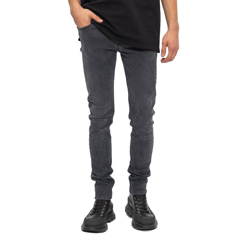 Alexander McQueen Black Cotton Skinny Jeans for Men