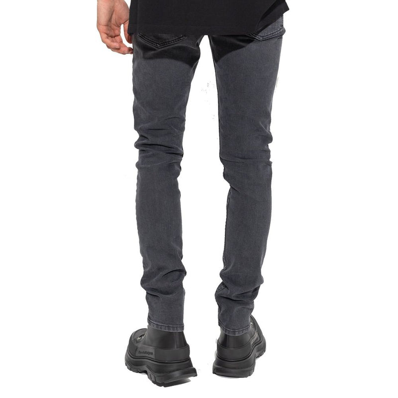 Alexander McQueen Black Cotton Skinny Jeans for Men