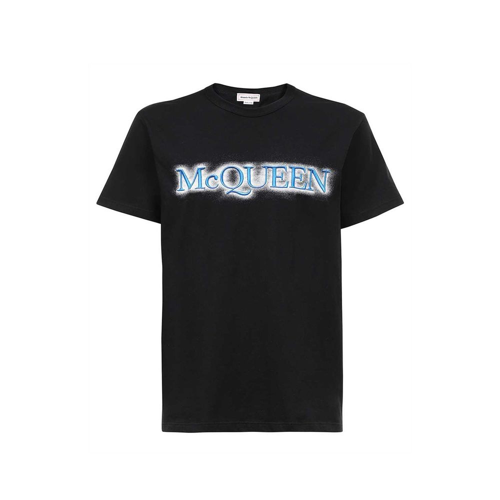 Alexander McQueen Black Cotton T-Shirt for Men
