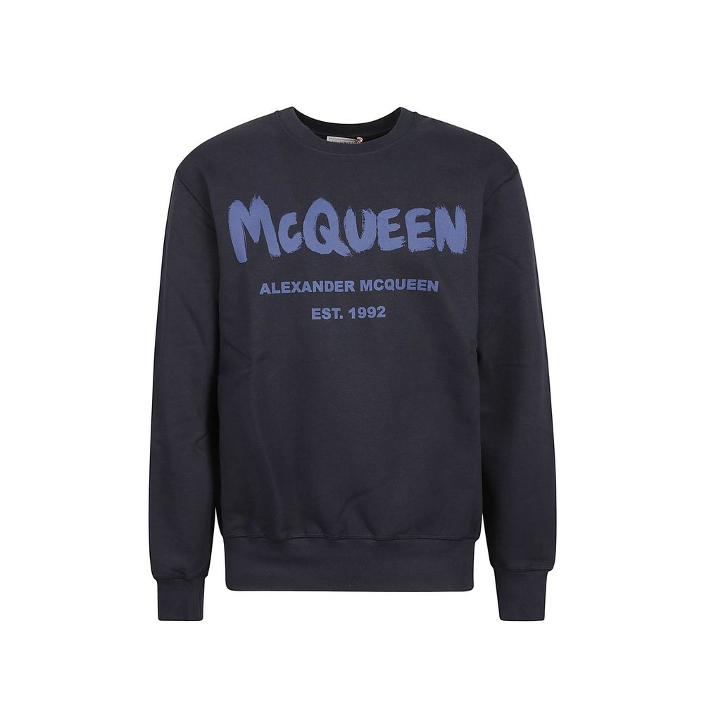 Alexander McQueen Blue Cotton Sweatshirt for Men