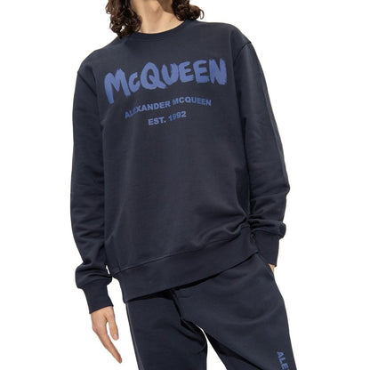 Alexander McQueen Blauwe Katoenen Sweatshirt