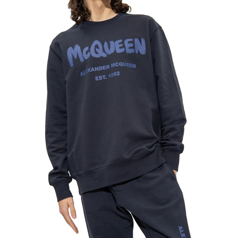 Alexander McQueen Blauwe Katoenen Sweatshirt