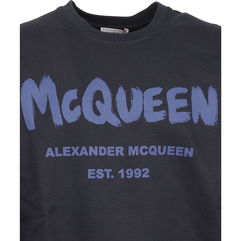Alexander McQueen Blue Cotton Sweatshirt for Men