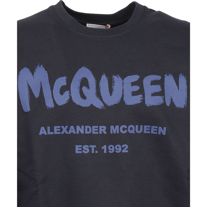 Alexander McQueen Blauwe Katoenen Sweatshirt