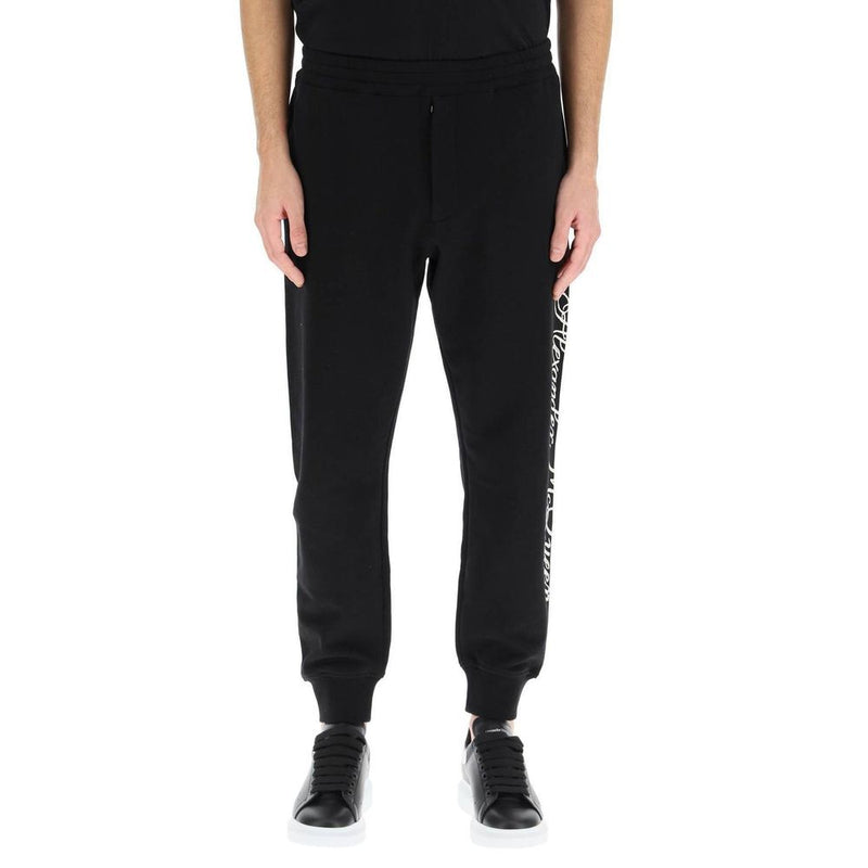 Alexander McQueen Black Cotton Athletic Pants for Men