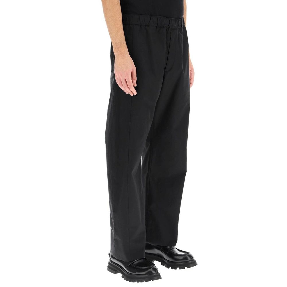 Alexander McQueen Black Cotton Casual Pants for Men