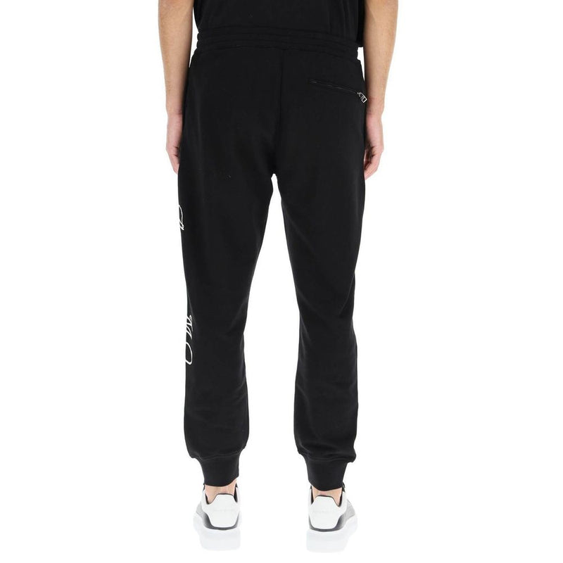 Alexander McQueen Black Cotton Athletic Pants for Men
