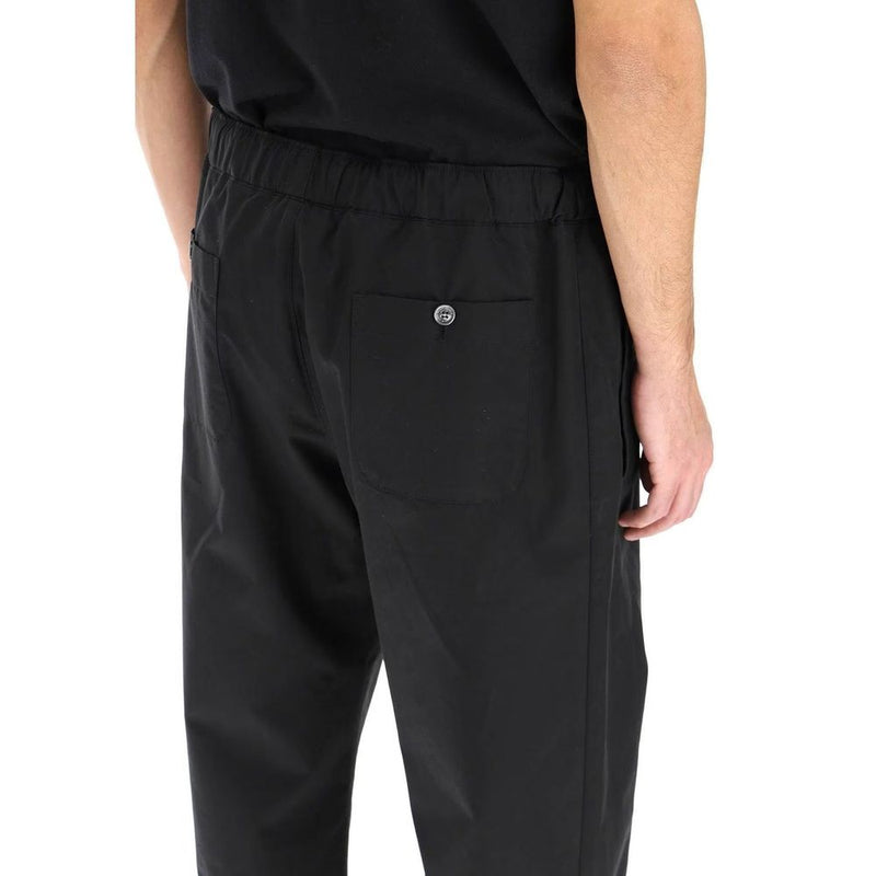 Alexander McQueen Black Cotton Casual Pants for Men