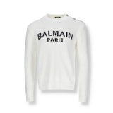 Balmain White Cotton Sweatshirt for Men