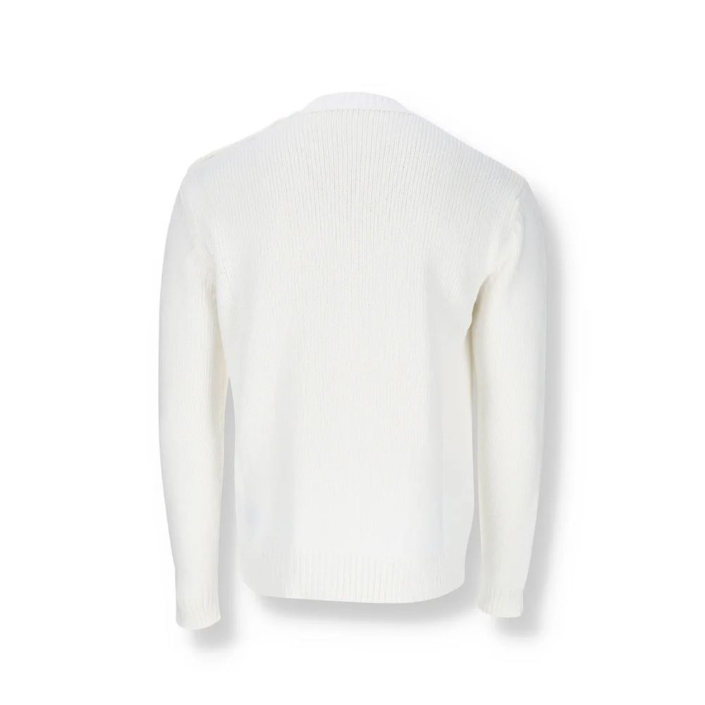 Balmain White Cotton Sweatshirt for Men