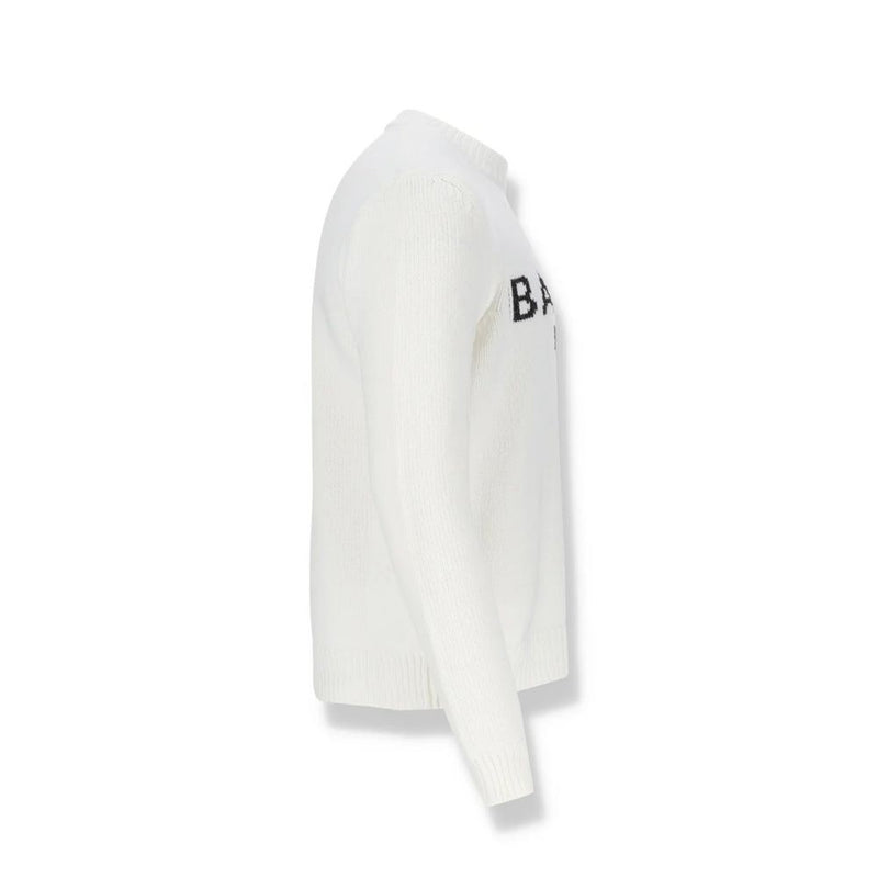 Balmain White Cotton Sweatshirt for Men