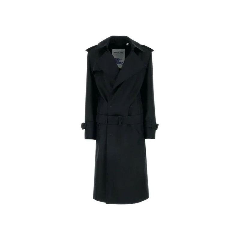 Burberry Black Polyester Coat for Women