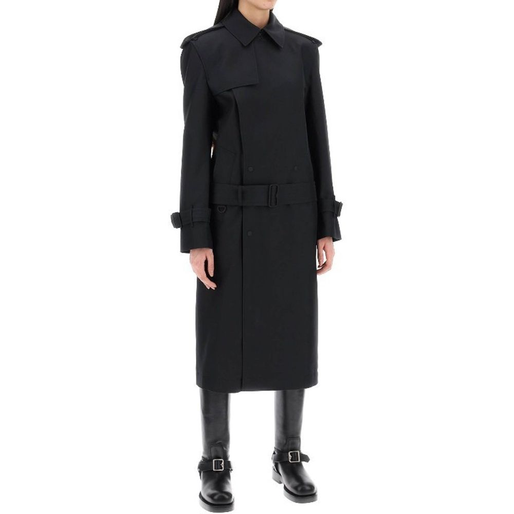 Manteau en Polyester Noir Burberry pour Femme