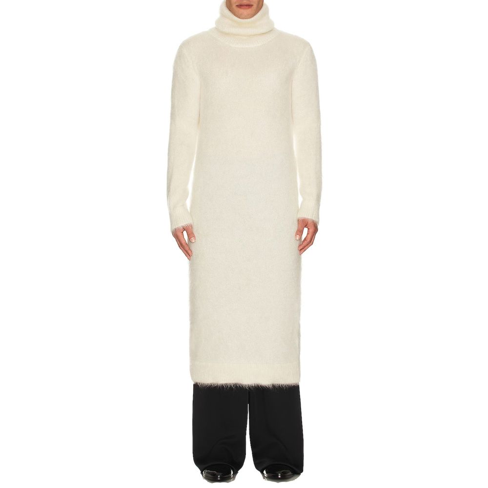 Sweat-shirt blanc en mohair Saint Laurent