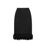 Saint Laurent Black Silk Midi Skirt - Elegant & Timeless Design