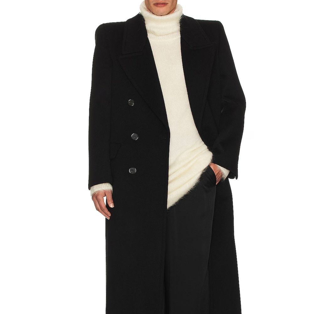 Sweat-shirt blanc en mohair Saint Laurent