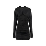 Saint Laurent Black Viscose Casual Dress for Women