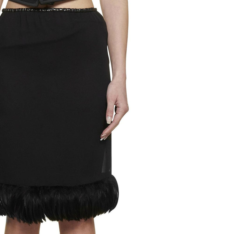 Saint Laurent Black Silk Midi Skirt - Sophisticated Elegance