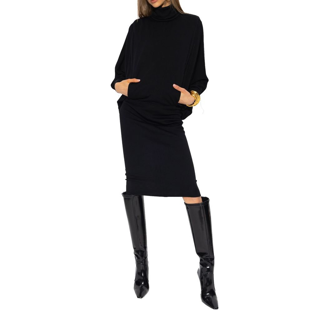 Saint Laurent Black Wool Casual Dress for Women - Elegant & Versatile