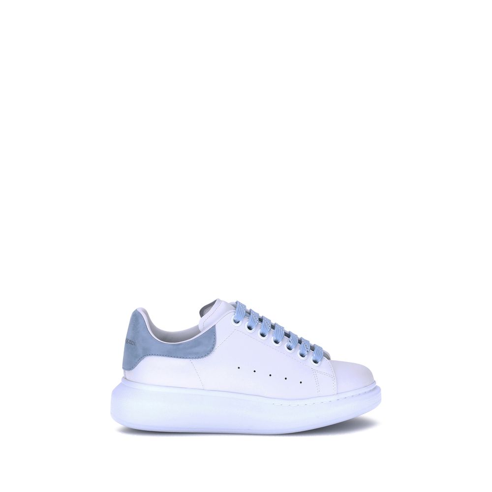 Baskets à plateforme Alexander McQueen Bos Taurus en cuir de veau bleu clair