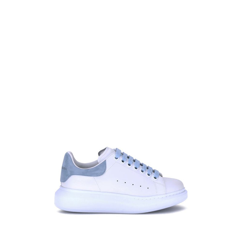Baskets à plateforme Alexander McQueen Bos Taurus en cuir de veau bleu clair