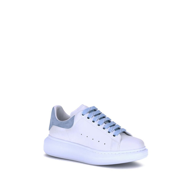 Baskets à plateforme Alexander McQueen Bos Taurus en cuir de veau bleu clair