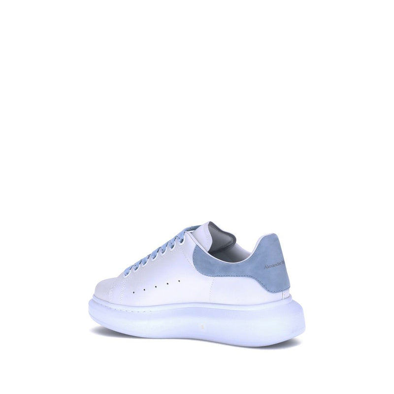 Baskets à plateforme Alexander McQueen Bos Taurus en cuir de veau bleu clair