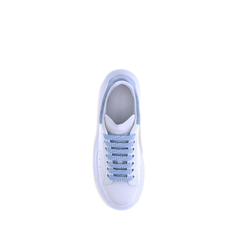Baskets à plateforme Alexander McQueen Bos Taurus en cuir de veau bleu clair