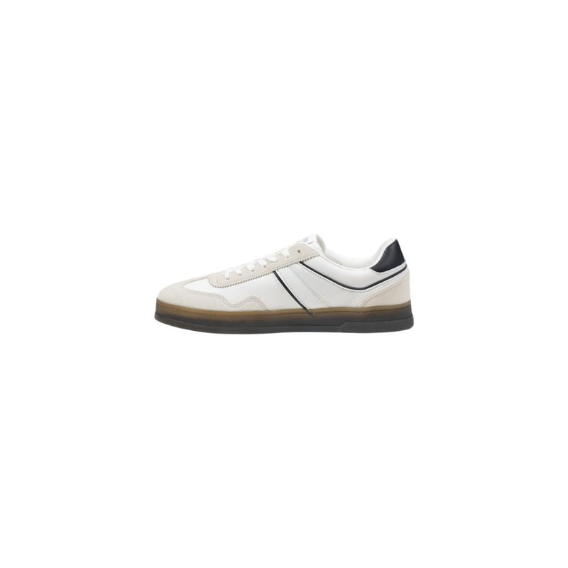 Tommy Hilfiger Jeans Black Leather Low Top Sneakers for Men