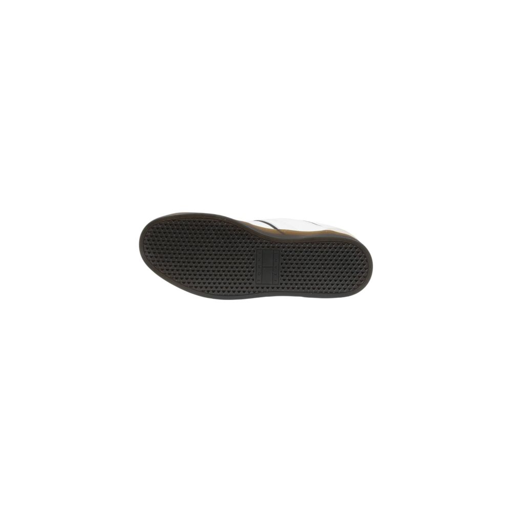 Tommy Hilfiger Jeans Black Leather Low Top Sneakers for Men