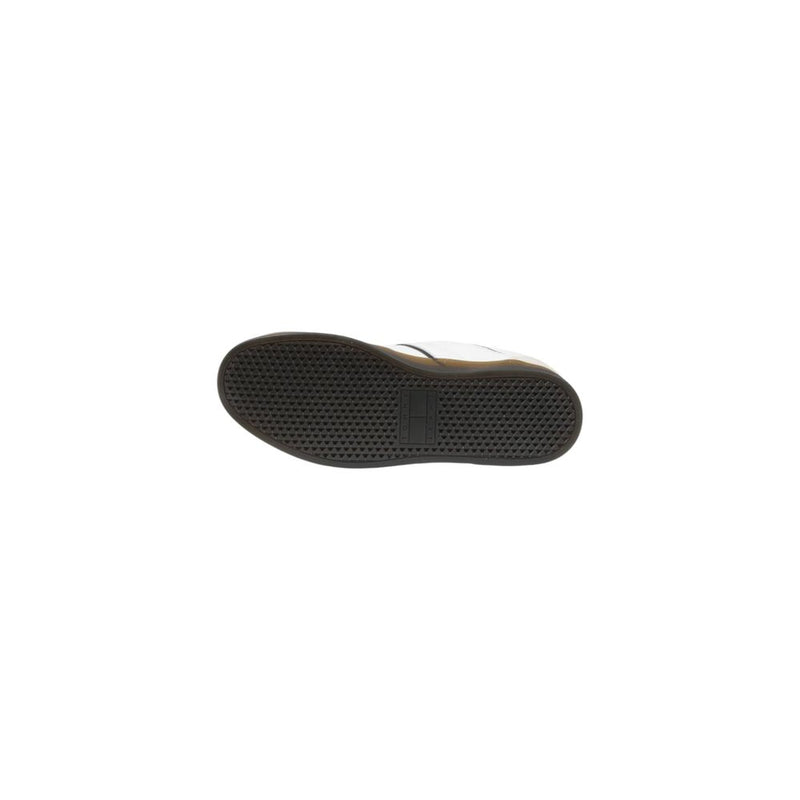 Tommy Hilfiger Jeans Black Leather Low Top Sneakers for Men
