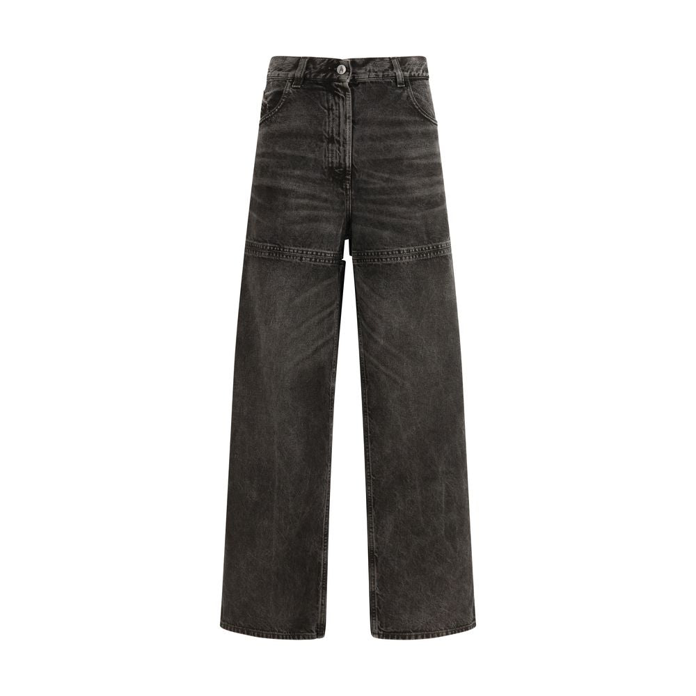 The Attico Black Cotton Jeans Cut-Out for Women