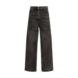 The Attico Black Cotton Jeans Cut-Out for Women