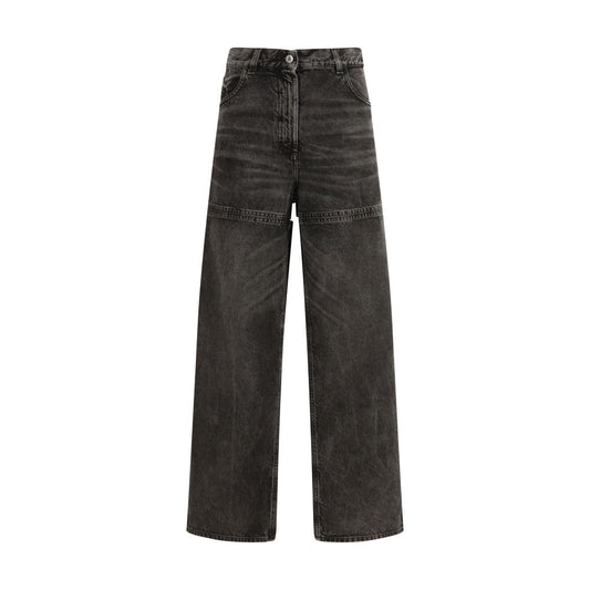 The Attico Black Cotton Jeans Cut-Out for Women