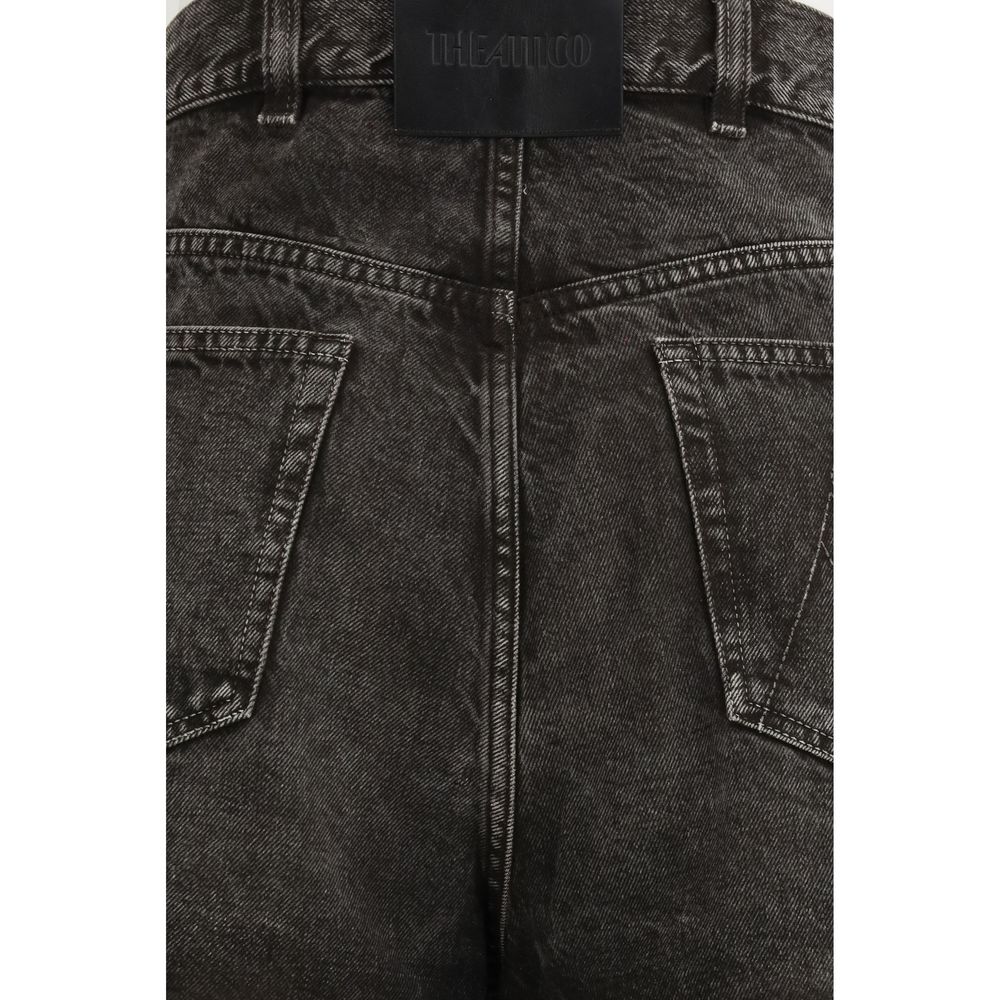 The Attico Black Cotton Jeans Cut-Out for Women