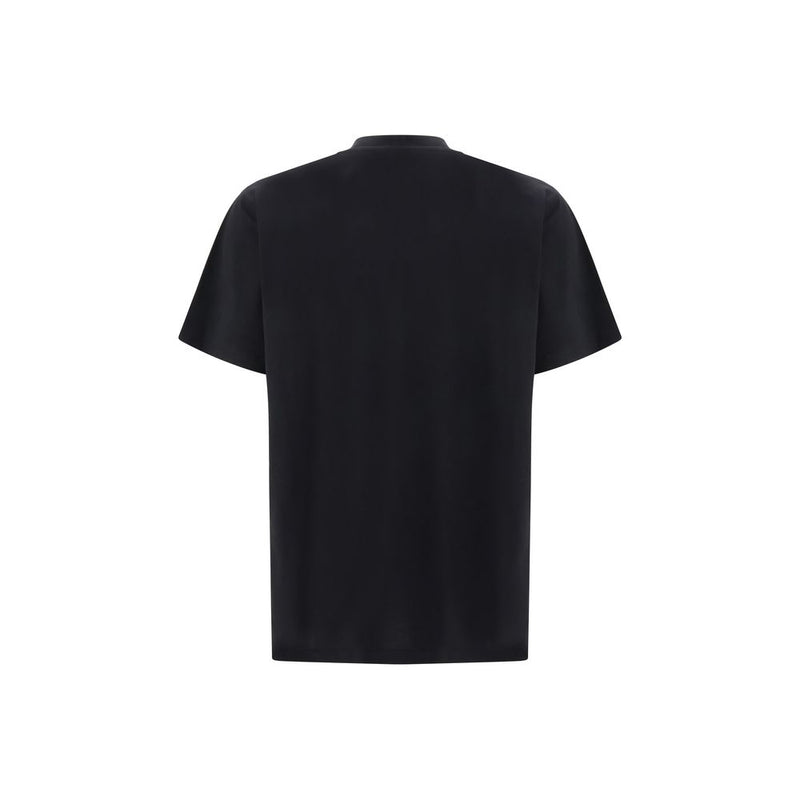 T-shirt en coton noir Moschino avec broderie de laurier