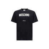 Moschino Black Cotton T-Shirt - Essential Design with Logo