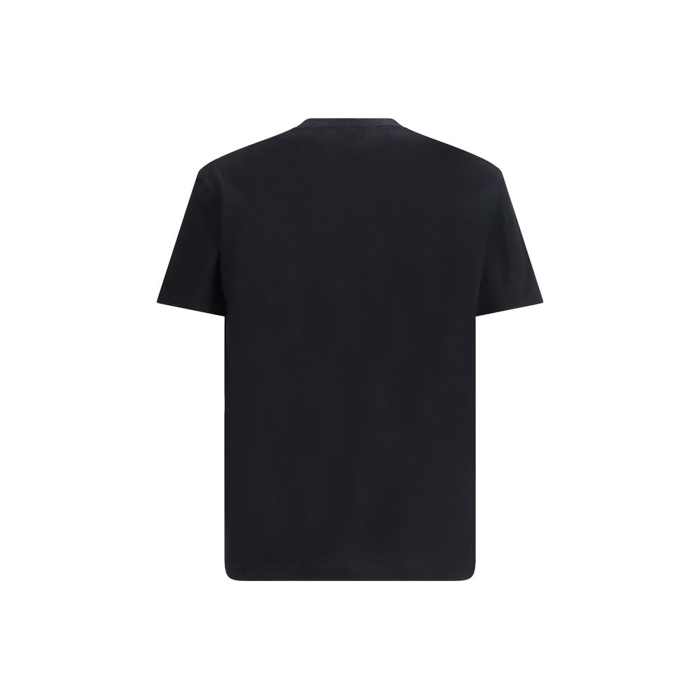 Alexander McQueen Black Cotton T-Shirt with Iconic Skull Print