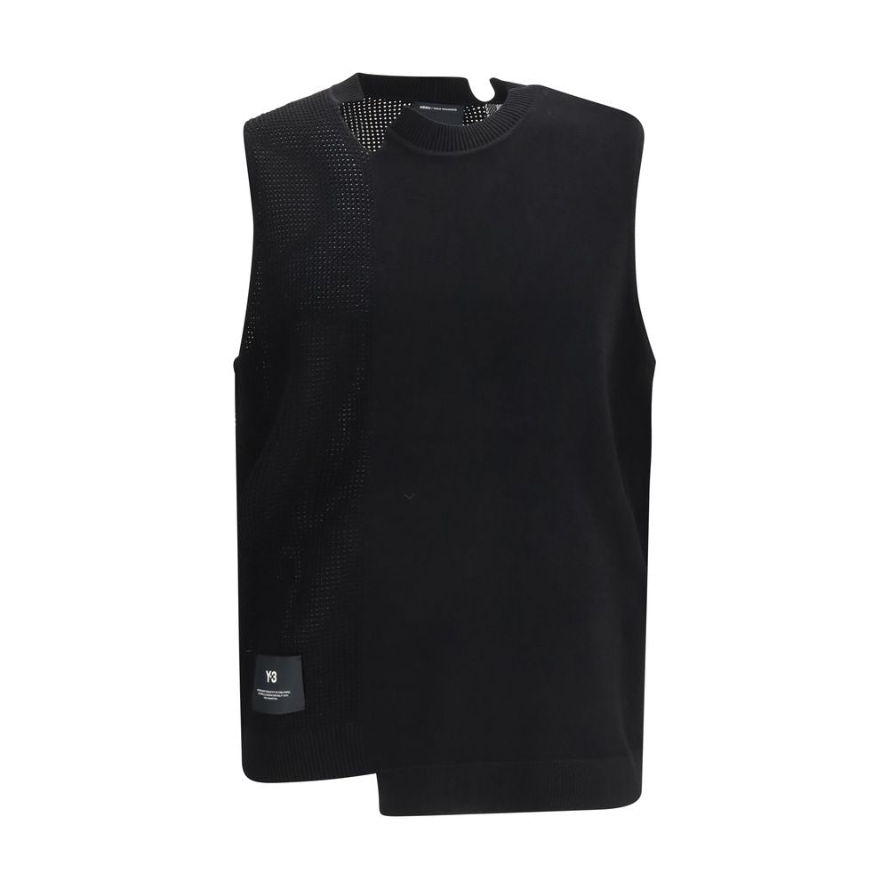 Y-3 Black Cotton Sweatshirt - Slim Fit for Men