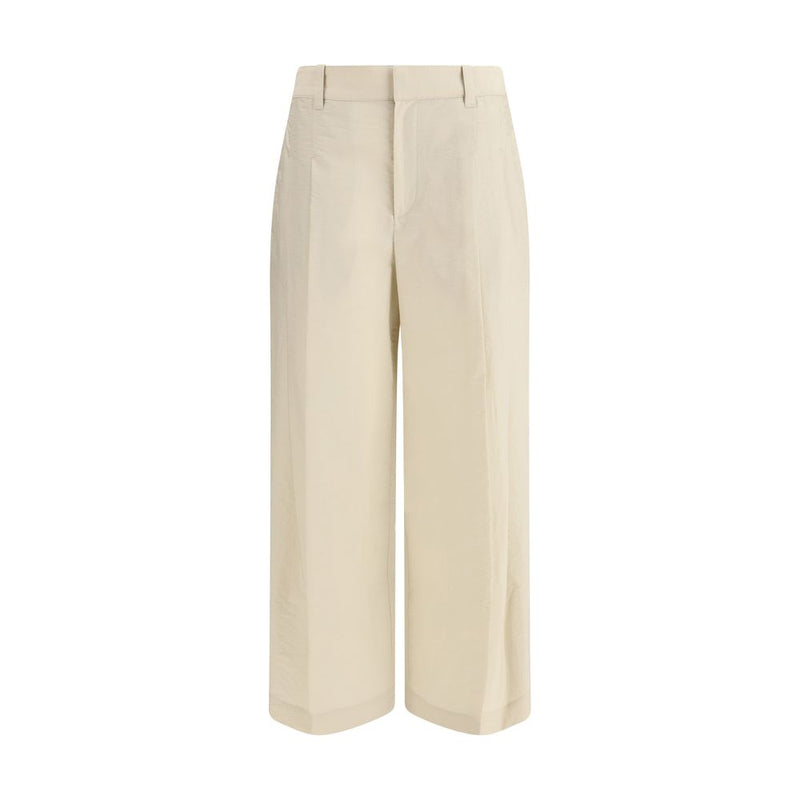 Brunello Cucinelli Beige Cotton Casual Pants for Women