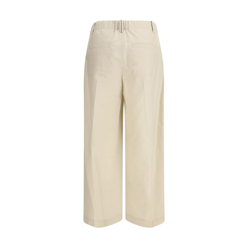 Brunello Cucinelli Beige Cotton Casual Pants for Women