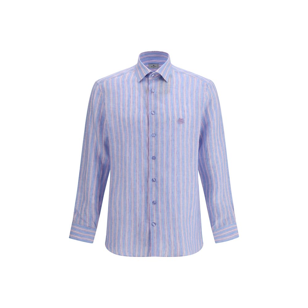 Etro Multicolor Linen Pattern Shirt for Men